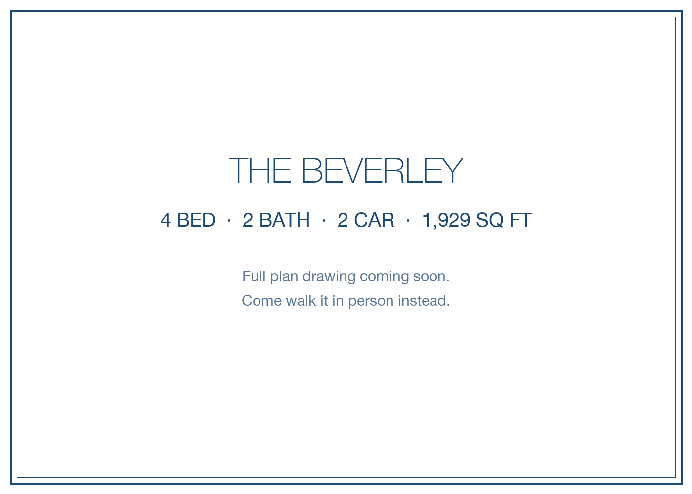 The Beverley floor plan blueprint